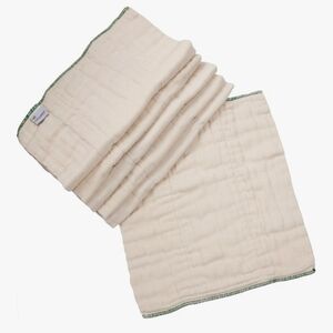 NEW OsoCozy Organic Cotton Prefold Cloth Diapers (6pk) - Super-Soft, Thick